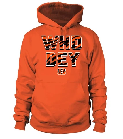 ORANGE CINCINNATI BENGALS WHO DEY?UNSIEX HOODIE GIFT FAN S-3XL Cover