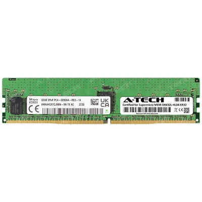 32GB DDR4 PC4-25600 RDIMM Supermicro MEM-DR432L-HL04-ER32 Equivalent Memory RAM - Image 1 of 2