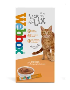 More details for webbox lick e lix cat delight tasty yoghurt cat treat - chicken 10 x (5 x 15g)