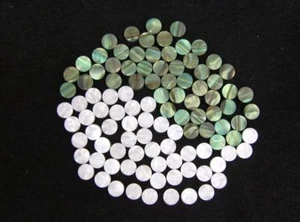 Acrylic Pearl White & Green Dots 50 Pieces for Fretboard Guitar Ukulele Mandolin - Picture 1 of 10