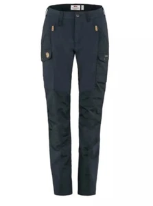 Fjallraven Womens Nikka Trousers Curved Dark Navy Sz EU 44 US 12 Waist 34” New - Picture 1 of 21