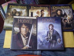 (5) The Lord of the Rings / Hobbit DVD Lot: (3) LOTR + (2) The Hobbit - Picture 1 of 1