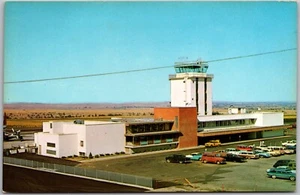 Postkarte Vintage Chrome Billings Municipal Airport Montana MT - Bild 1 von 3