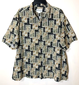 Bishop St. Apparel Hemd Herren 3XL Vintage Hawaii Baumwolle Palmen Hergestellt in den USA - Bild 1 von 5