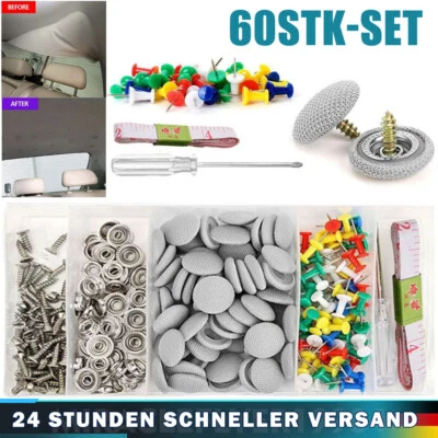 60Stk. Für Reparatur Dachhimmel Befestigung Auto Dach Schnalle Schnappnieten - Bild 1 von 4