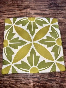 CRATE and BARREL SUKICHEEMA Green crewel embroidered JENNA pillow cover 18" - Picture 1 of 7