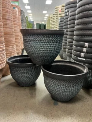 Pack de 5, Maceta Grasa Azul Verde 16 pulgadas Foto 1 de 3