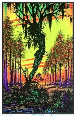 Swamp Mirage Blacklight Poster 23 x 35 - Image 1 of 2