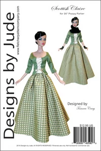 Outlander Scottish Claire Dress Doll Clothes Sewing Pattern 16" Poppy Integrity - Picture 1 of 6