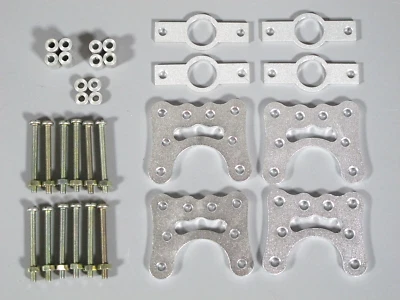 Aluminum F&R Axle Link Suspension Mount Plate Tamiya 1/10 Clodbuster Bullhead - Image 1 of 4