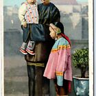 RARE Photographie Chinoise Demure & Timide années 1910 filles Detroit 6081 PC A137