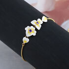 Kate Spade New York -Embedded Pansy Fresh White Flower Bracelet