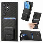 Magnetic Shockproof Card Slot Stand Case For Samsung S24 Ultra S23fe S22 S21 S20