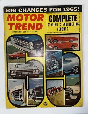 MOTOR TREND Oct 1964 STYLING-ENGINEERING REPORTS ON THE '65s FORD'S OHC 427 - Image 1 of 4