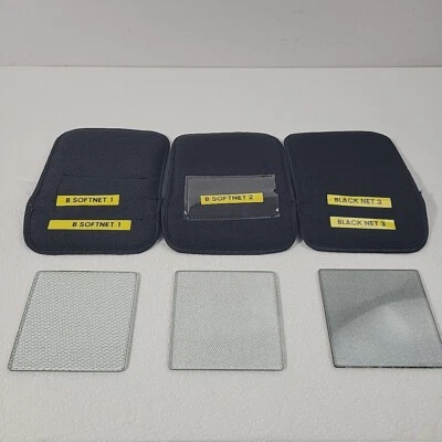 3 tiffen 4x4 filters Black Softnet 1, 2, 3 - Image 1 of 4