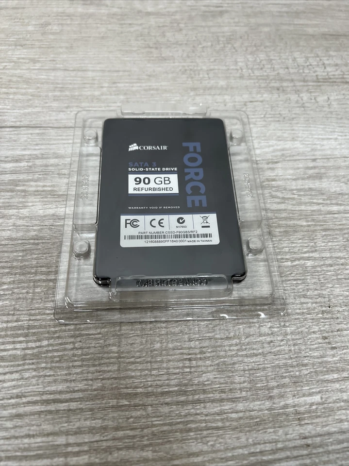 Genuine 90GB Corsair Force CSSD-F90GB3-BK 2.5" SATA3 SSD REFURBISHED - Image 1 of 4
