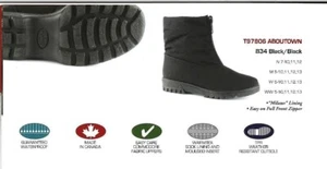 Nuevo CALENTADORES DE DEDOS DE LOS PIES PARA MUJER About town bota con cremallera delantera media HECHO EN CANADÁ - Imagen 1 de 2