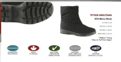 Nuevo CALENTADORES DE DEDOS DE LOS PIES PARA MUJER About town bota con cremallera delantera media HECHO EN CANADÁ Foto 1 de 2