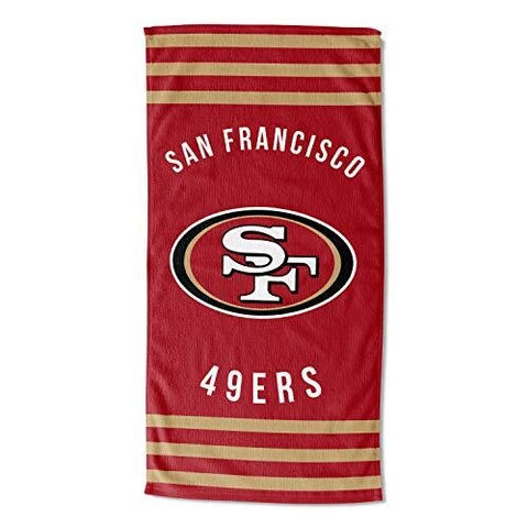 NFL San Francisco 49ers Beach Towel, 30" x 60", Stripes Cover