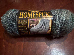 Yarn Lion Brand Homespun Yarn #320 Regency Blue Skein - Picture 1 of 4