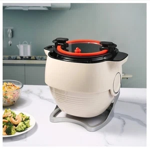 6L 2000W 220V Automatic Stir-frying Machine Smart Stewing Heating Cooker Wok New - Picture 1 of 17