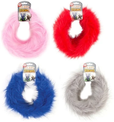 Fuzzy Craft Stems Bundle, 9', Pink, Red, Blue, Gray - Image 1 of 4