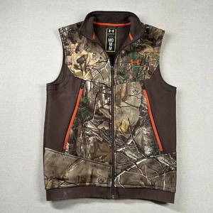 Under Armour Vest Mens M UA Storm Camouflage Hunting Realtree Xtra Full Zip Camo - Picture 1 of 12