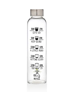Godinger Clear Water Bottle Workout Motivation - Picture 1 of 1