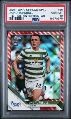 👑 2021-22 TOPPS CHROME SPFL RED TARTAN PARALLEL DAVID TURNBULL 💎 PSA 10 🔴 #/5 - Image 1 of 3