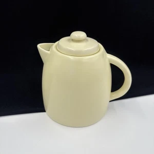 Starbucks Teapot Cream 5 1/2” Matte w/Lid Fabriquee Pour Pitcher Stoneware 2012 - Picture 1 of 22
