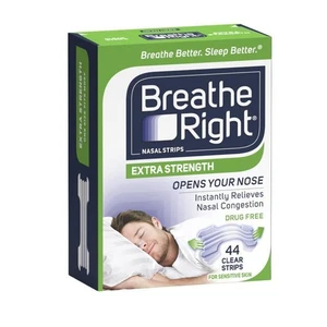 Tiras nasales Breathe Right transparentes extra fuerza 44 tiras - Imagen 1 de 1