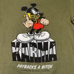 Camisa Farmers Market Hawaii Karma Para Hombres Pequeña Verde Oliva Gráfica Camiseta Ropa de Calle - Imagen 1 de 8