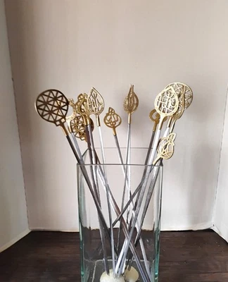 Juego de 14 pinchos de kebab turco Shish de latón macizo/acero inoxidable: Turquía Foto 1 de 4