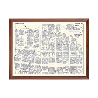 Old Map of Harrisburg, PA 1950 - Vintage Harrisburg Pennsylv - Image 1 of 4