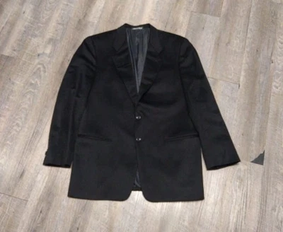 Armani From Neiman Marcus $4k Cashmere Men’s 42R black Blazer Dress Jacket  - Image 1 of 4