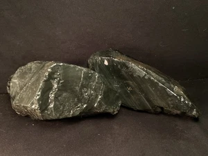 ~RW~  PREMIUM ROUGH "OREGON OBSIDIAN" FOR KNAPPING~~ 13 POUNDS ~~ 2 LARGE PIECES - Picture 1 of 2