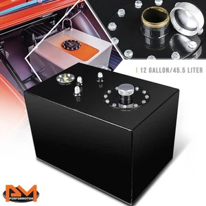 Pila de combustible de aluminio/tanque de gas de alimentación superior de 12 galones + transmisor de nivel + tapa recubierta de negro - Imagen 1 de 5