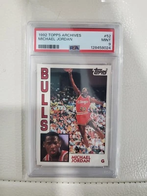 МАЙКЛ ДЖОРДАН 1992-93 TOPPS АРХИВЫ БЫКОВ #52 PSA 9  - Изображение 1 из 3