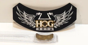 Harley Davidson Owners Group H.O.G 2016 Wings Bars Rocker Patch Lapel Hat Pin - Picture 1 of 10