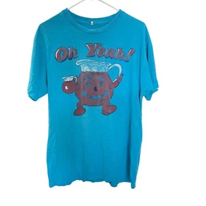 Vintage Kool-Aid Oh Yeah! T-Shirt L Optima Heavyweight 100% Baumwolle blau Tee - Bild 1 von 5