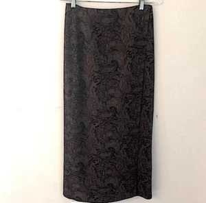 Talbots Maxikleid Paisley Print Knopf Taille Preppy Vintage Style Stretch Gr. 18 - Bild 1 von 6