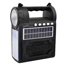 Solar Power Speaker w/ FM Radio / Flashlight / Lantern & Phone Stand (SC-1075ER)