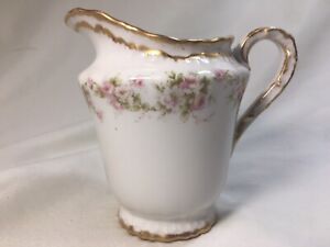 Th Haviland France Schleiger #844 4.25 Inch CREAMER w/Roses & Double Gold