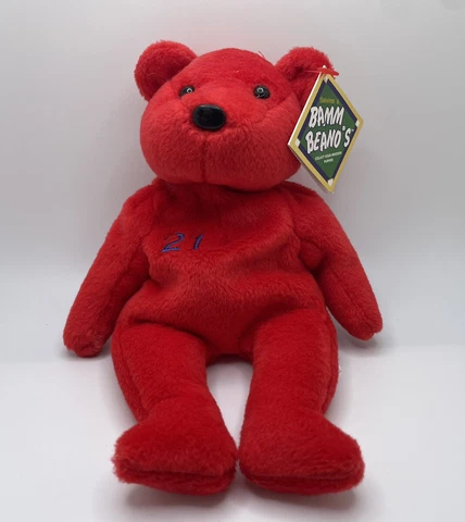 Sammy Sosa Beanie Plush Bear Red Salvino’s Bamm Beanos Vintage Cover
