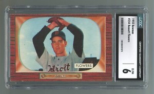 1955 Bowman #254 Bennett Flowers CGC 6 EX/NM (NICE!) #1401004331074
