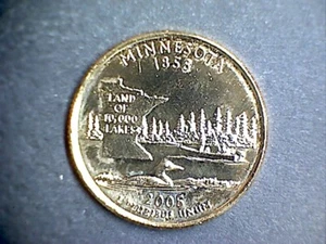 (2) Coins 2005P & D Minnesota Quarters - Picture 1 of 4
