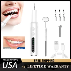 Ultrasonic Tooth Cleaner Tartar Plaque Remover Electric Dental Whiten Kit.Scaler - Picture 1 of 13