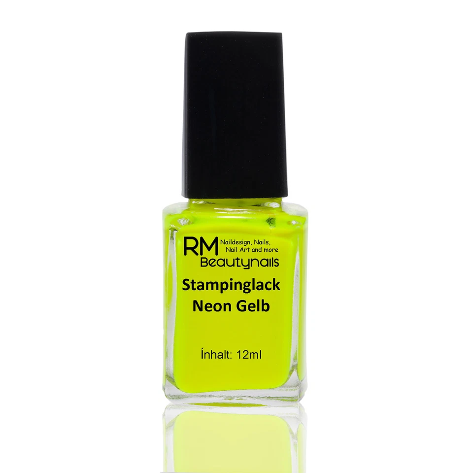 12ml Stamping Lack Neon Gelb Stempellack Nagellack Nailart Nageldesign Nails - Bild 1 von 1