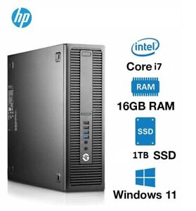 HP  SFF i7 6700 3.4GHz 16GB DDR4 Win 11 Desktop PC Fast Cheap