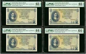 South Africa 2 Rand (1962-65) Pick 105b PMG Gem Uncirculated - Set of 4 Conseq! - Picture 1 of 2